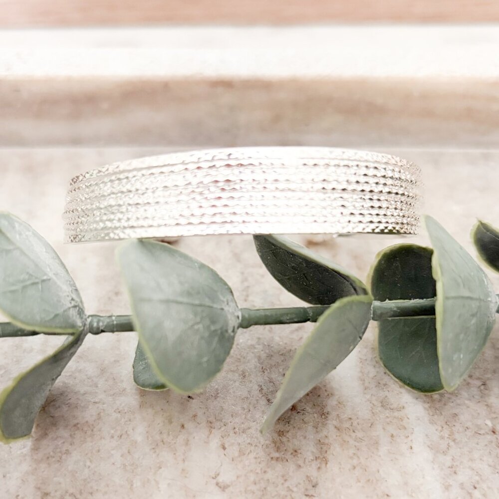 925 Sterling Silver Wide Bracelet Large Bangle Cuff Bracelet